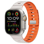 For Apple Watch 38 / 40 / 41 / S11 42mm / Starlight + Orange