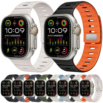 xDfind Magnetic Norman Buckle Silicone Watch Band, For Apple Watch 42 / 44 / 45 / 46 / 49mm, For Apple Watch 38 / 40 / 41 / S11 42mm