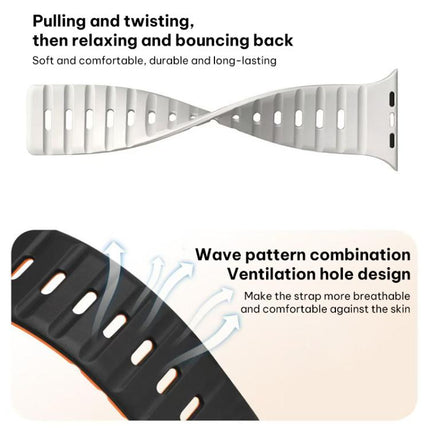 xDfind Magnetic Norman Buckle Silicone Watch Band, For Apple Watch 42 / 44 / 45 / 46 / 49mm, For Apple Watch 38 / 40 / 41 / S11 42mm