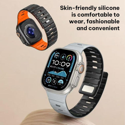 xDfind Magnetic Norman Buckle Silicone Watch Band, For Apple Watch 42 / 44 / 45 / 46 / 49mm, For Apple Watch 38 / 40 / 41 / S11 42mm