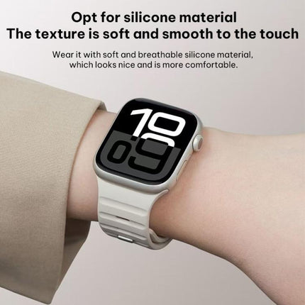 xDfind Magnetic Norman Buckle Silicone Watch Band, For Apple Watch 42 / 44 / 45 / 46 / 49mm, For Apple Watch 38 / 40 / 41 / S11 42mm