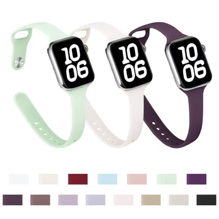 xDfind Small Waist Reverse Buckle Silicone Watch Band, For Apple Watch 42 / 44 / 45 / 46 / 49mm, For Apple Watch 38 / 40 / 41 / S11 42mm