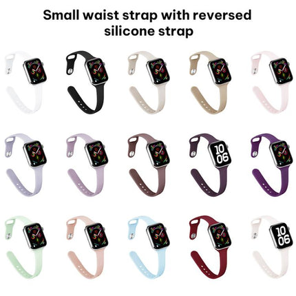 xDfind Small Waist Reverse Buckle Silicone Watch Band, For Apple Watch 42 / 44 / 45 / 46 / 49mm, For Apple Watch 38 / 40 / 41 / S11 42mm