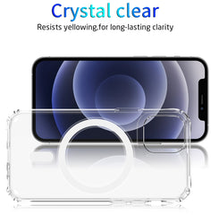 Magnetic Ring Clear Crystal Acrylic +TPU Four-corner Airbag Shockproof Case, For iPhone 12 Pro Max, For iPhone 12 / 12 Pro, For iPhone 12 mini