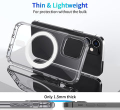 Magnetic Ring Clear Crystal Acrylic +TPU Four-corner Airbag Shockproof Case, For iPhone 12 Pro Max, For iPhone 12 / 12 Pro, For iPhone 12 mini