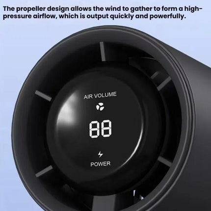 100-gear High Speed Handheld Fan Bladeless Mini Digital Display Small Fan, 1800mAh, 3000mAh