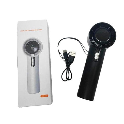 100-gear High Speed Handheld Fan Bladeless Mini Digital Display Small Fan, 1800mAh, 3000mAh