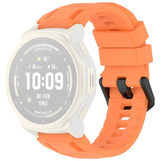 xDfind Solid Color Black Buckle Silicone Watch Band, For Amazfit T-Rex 3 Pro 44mm