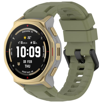 xDfind Solid Color Black Buckle Silicone Watch Band, For Amazfit T-Rex 3 Pro 44mm