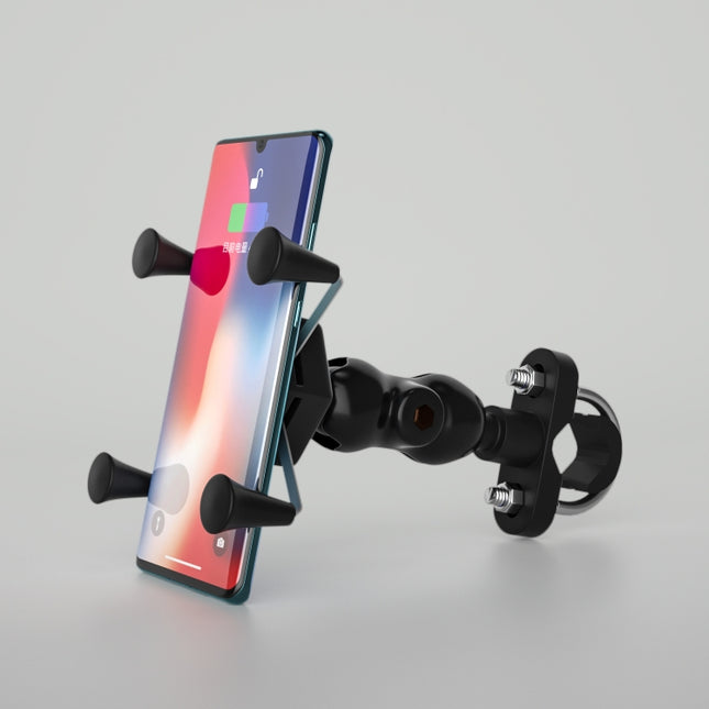 WUPP CS-1133A1 Motorcycle Four-claw X Shape Adjustable Mobile Phone Holder Bracket, Double Tap Buckle Version, CS-1133A1