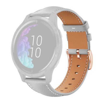 xDfind Flat Head Rose Gold Buckle Black Shark Fine Grain Vegan Leather Watch Band, 18mm, 20mm