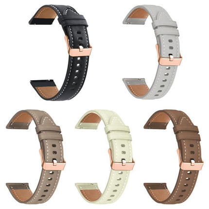 xDfind Rose Gold Buckle Black Shark Fine Grain Vegan Leather Watch Band, For Apple Watch 42 / 44 / 45 / 46 / 49mm, For Apple Watch 38 / 40 / 41 / S11 42mm