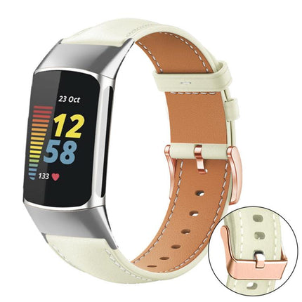 xDfind Rose Gold Buckle Black Shark Fine Grain Vegan Leather Watch Band, For Fitbit Charge 6 / 5, For Fitbit Versa 4 / 3 / Sense2 / 1, For Fitbit Versa 2/Versa/Versa Lite/Blaze, For Fitbit Charge 4 / 3