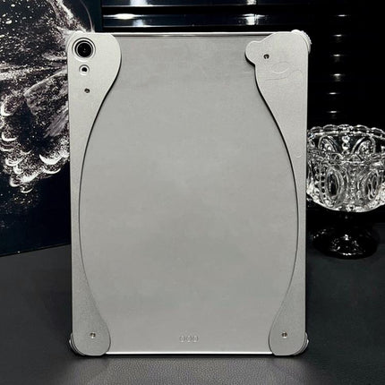 White Glazed Clear Acrylic Hybrid Metal Tablet Case, For iPad Air 13 2026 / 2025 / 2024, For iPad Air 11 2026 / 2025 / 2024, For iPad Pro 13 2025 / 2024, For iPad Pro 11 2025 / 2024, For iPad 2025 / 2022
