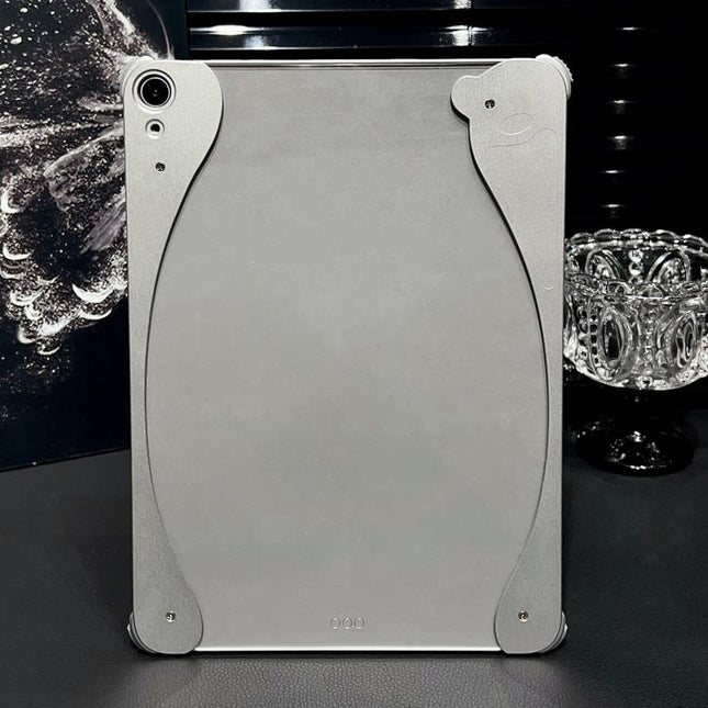 White Glazed Clear Acrylic Hybrid Metal Tablet Case, For iPad Air 13 2026 / 2025 / 2024, For iPad Air 11 2026 / 2025 / 2024, For iPad Pro 13 2025 / 2024, For iPad Pro 11 2025 / 2024, For iPad 2025 / 2022