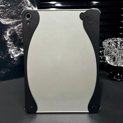 White Glazed Clear Acrylic Hybrid Metal Tablet Case, For iPad Air 13 2026 / 2025 / 2024, For iPad Air 11 2026 / 2025 / 2024, For iPad Pro 13 2025 / 2024, For iPad Pro 11 2025 / 2024, For iPad 2025 / 2022