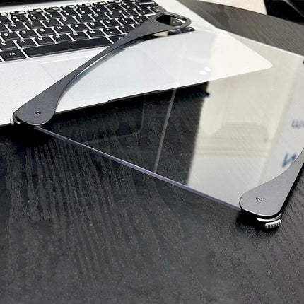 White Glazed Clear Acrylic Hybrid Metal Tablet Case, For iPad Air 13 2026 / 2025 / 2024, For iPad Air 11 2026 / 2025 / 2024, For iPad Pro 13 2025 / 2024, For iPad Pro 11 2025 / 2024, For iPad 2025 / 2022