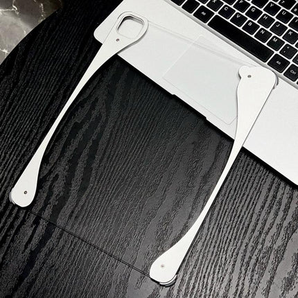 White Glazed Clear Acrylic Hybrid Metal Tablet Case, For iPad Air 13 2026 / 2025 / 2024, For iPad Air 11 2026 / 2025 / 2024, For iPad Pro 13 2025 / 2024, For iPad Pro 11 2025 / 2024, For iPad 2025 / 2022