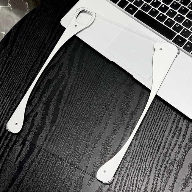 White Glazed Clear Acrylic Hybrid Metal Tablet Case, For iPad Air 13 2026 / 2025 / 2024, For iPad Air 11 2026 / 2025 / 2024, For iPad Pro 13 2025 / 2024, For iPad Pro 11 2025 / 2024, For iPad 2025 / 2022