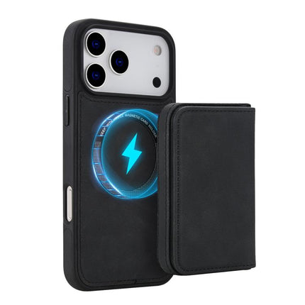 Retro Faux Leather Detachable Magnetic Wallet Bag RFID Blocking Phone Case, For iPhone 17 Pro Max, For iPhone 17 Pro