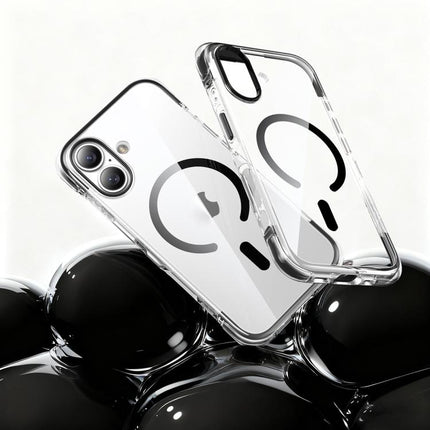 Vacuum Airbag TPU + Acrylic Magnetic Shockproof Phone Case, For iPhone 17 Pro Max, For iPhone 17 Pro, For iPhone 17