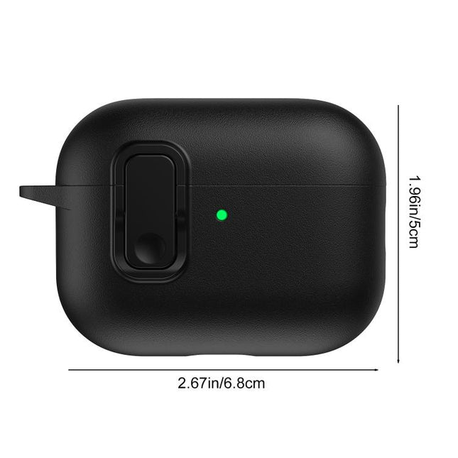 XDcase Faux Leather Texture Security Lock TPU Earbud Case, For AirPods Pro 3, For AirPods 4, For AirPods Pro 2 / 1
