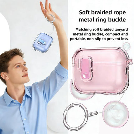 XDcase Transparent Silicone Automatic Pop-Up Earbud Case, For AirPods Pro 3, For AirPods 4, For AirPods Pro 2 / 1