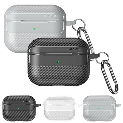 XDcase Carbon Fiber Texture Earbud Case with Hook, For AirPods Pro 3, For AirPods 4