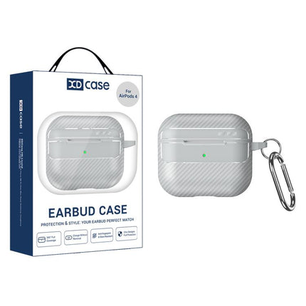 XDcase Carbon Fiber Texture Earbud Case with Hook, For AirPods Pro 3, For AirPods 4