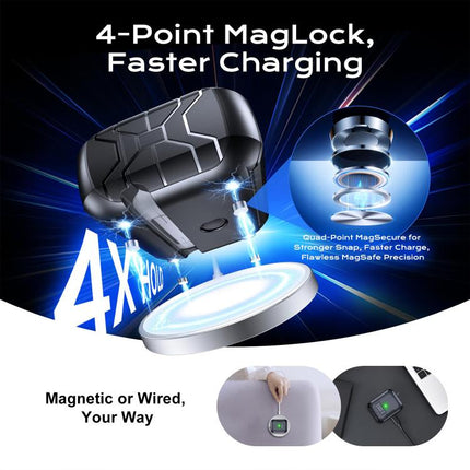 XDcase Auto Pop-Up Magnetic Earbud Case with Holder, For AirPods Pro 3, For AirPods 4, For AirPods Pro 2 / 1