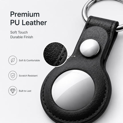 XDcase Vegan Leather Protective Case with Metal Ring, 1PC (Blue), 1PC (Brown), 1PC (Grey), 1PC (Black), 1PC (Red)