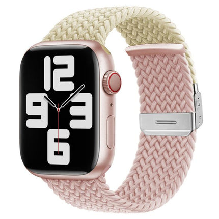 xDfind Buckle-fastening Stitching Braided Nylon Watch Band, For Apple Watch 42 / 44 / 45 / 46 / 49mm, For Apple Watch 38 / 40 / 41 / S10 42mm