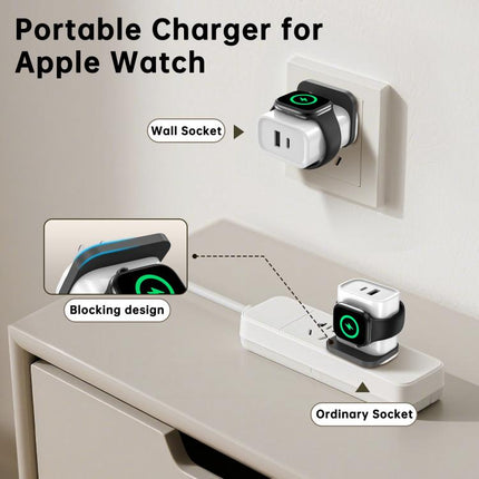 XL-16 3 in 1 20W USB + Type-C Multifunctional Charger For Apple Watch Wireless Charging Function,Plug: US Plug