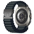 For Galaxy Watch9 / 8 / 8 Classic / Dark Grey + Black Buckle
