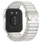 For Huawei Watch Fit4 Pro / Fit4 / Fit3 / White + Silver Buckle