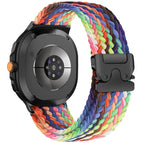 For Galaxy Watch9 / 8 / 8 Classic / Rainbow+Black Buckle