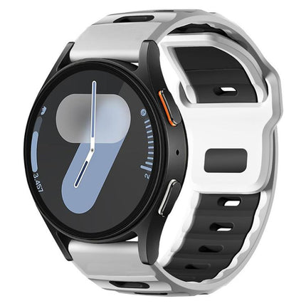 xDfind Flat-head Dual-color Silicone Watch Band, 20mm, 22mm