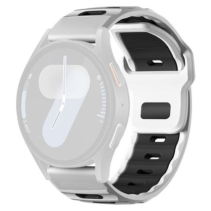 xDfind Flat-head Dual-color Silicone Watch Band, 20mm, 22mm