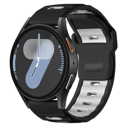 xDfind Flat-head Dual-color Silicone Watch Band, 20mm, 22mm