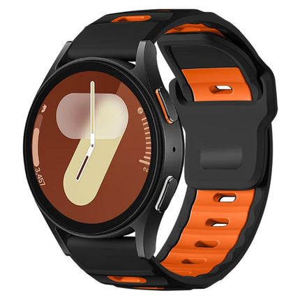 xDfind Flat-head Dual-color Silicone Watch Band, 20mm, 22mm