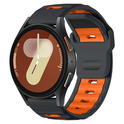xDfind Flat-head Dual-color Silicone Watch Band, 20mm, 22mm