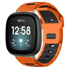 For Fitbit Versa 4 / 3 / Sense2 / 1 / Orange+Black