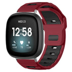 For Fitbit Versa 4 / 3 / Sense2 / 1 / Wine Red+Black