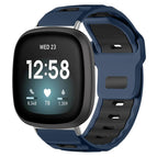 For Fitbit Versa 4 / 3 / Sense2 / 1 / Blue Grey+Black