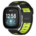 For Fitbit Versa 4 / 3 / Sense2 / 1 / Black+Fluorescent Green