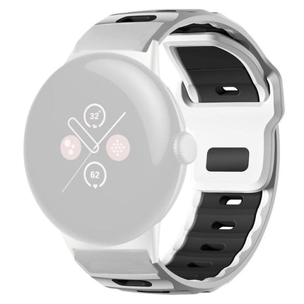 xDfind Flat-head Dual-color Silicone Watch Band, For Google Pixel Watch 4 / 3 45mm, For Google Pixel Watch 4 / 3 / 2 / 1 41mm