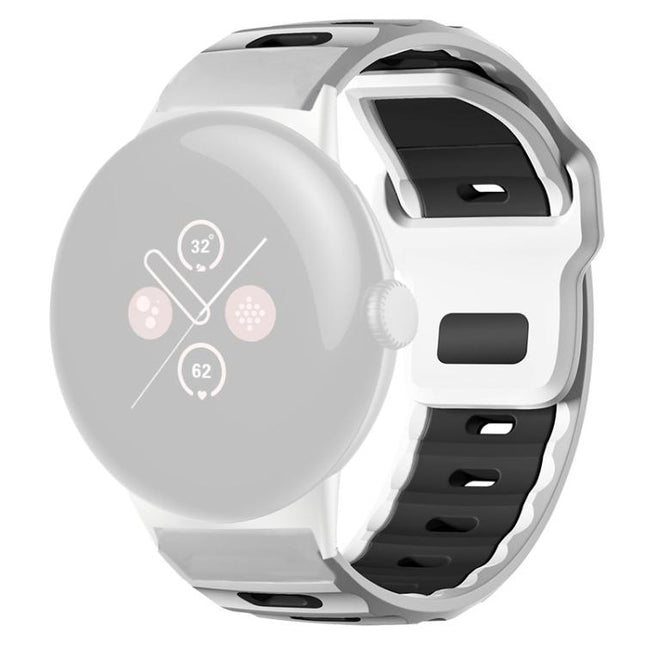 xDfind Flat-head Dual-color Silicone Watch Band, For Google Pixel Watch 4 / 3 45mm, For Google Pixel Watch 4 / 3 / 2 / 1 41mm