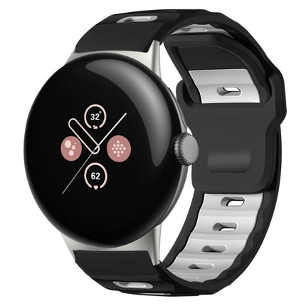 xDfind Flat-head Dual-color Silicone Watch Band, For Google Pixel Watch 4 / 3 45mm, For Google Pixel Watch 4 / 3 / 2 / 1 41mm
