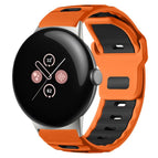 For Google Pixel Watch 4 / 3 / 2 / 1 41mm / Orange+Black