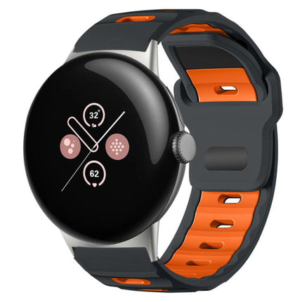 xDfind Flat-head Dual-color Silicone Watch Band, For Google Pixel Watch 4 / 3 45mm, For Google Pixel Watch 4 / 3 / 2 / 1 41mm